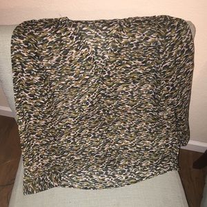 Camo sheer button up shirt